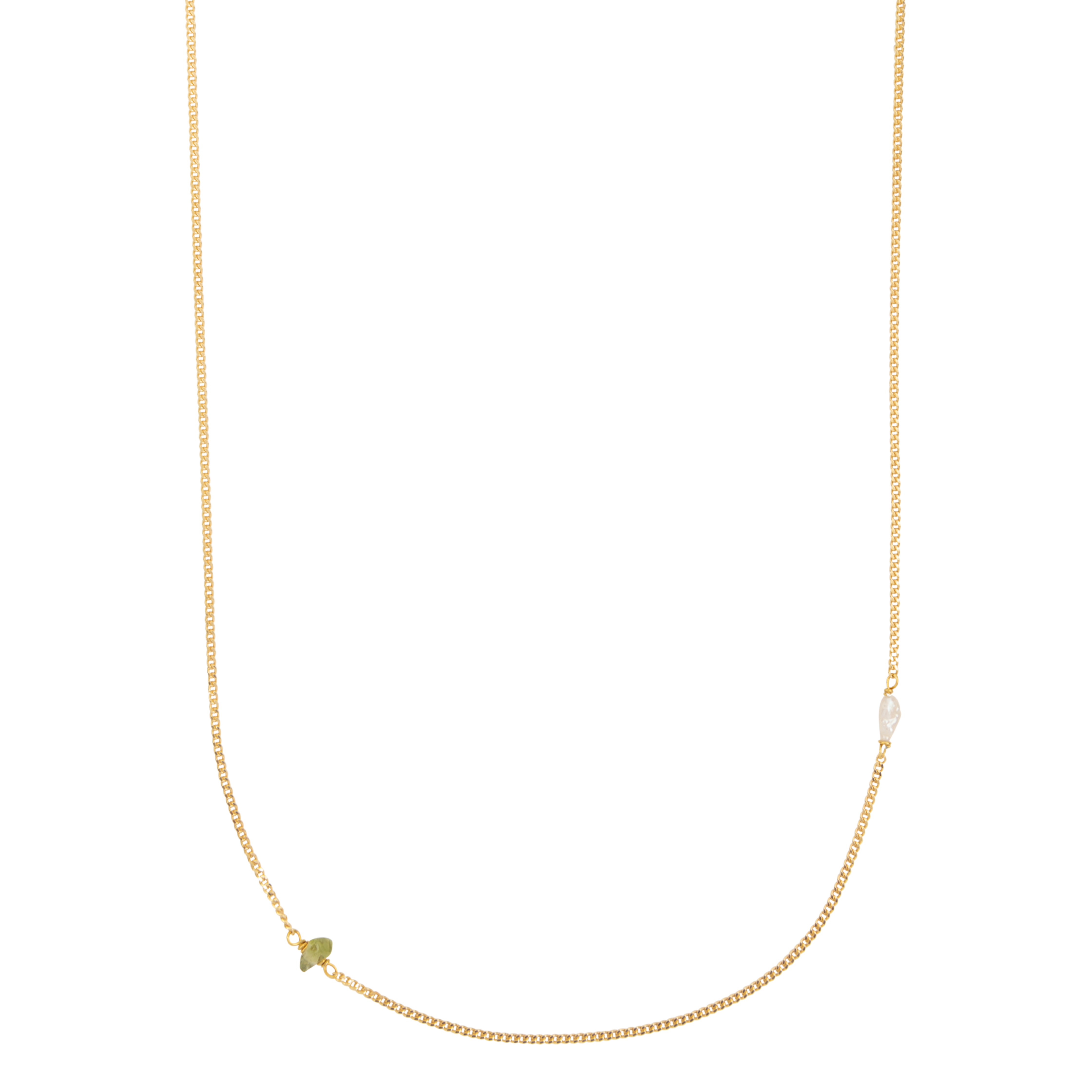 Elemental shortie Peridoot (geboorsteen Juli) | Verguld en zilver