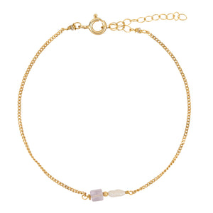 Elemental armband - Amethyst | Verguld en zilver