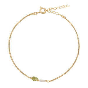 Elemental armband - Peridoot | Verguld en zilver