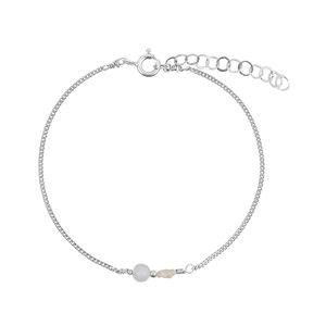 Elemental armband - Chalcedoon | Verguld en zilver