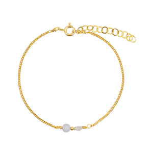 Elemental armband - Chalcedoon | Verguld en zilver