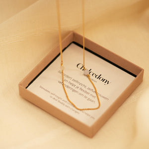 Elemental shortie - Chalcedoon | Verguld en zilver
