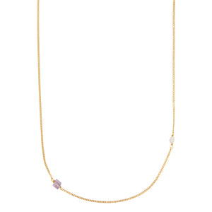 Elemental shortie - Amethyst | Verguld en zilver