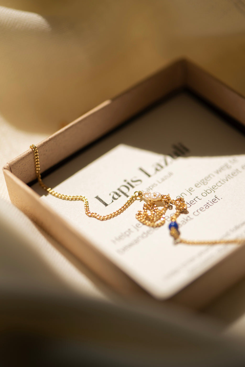 Elemental shortie Lapis Lazuli (geboortesteen September) | Verguld en zilver