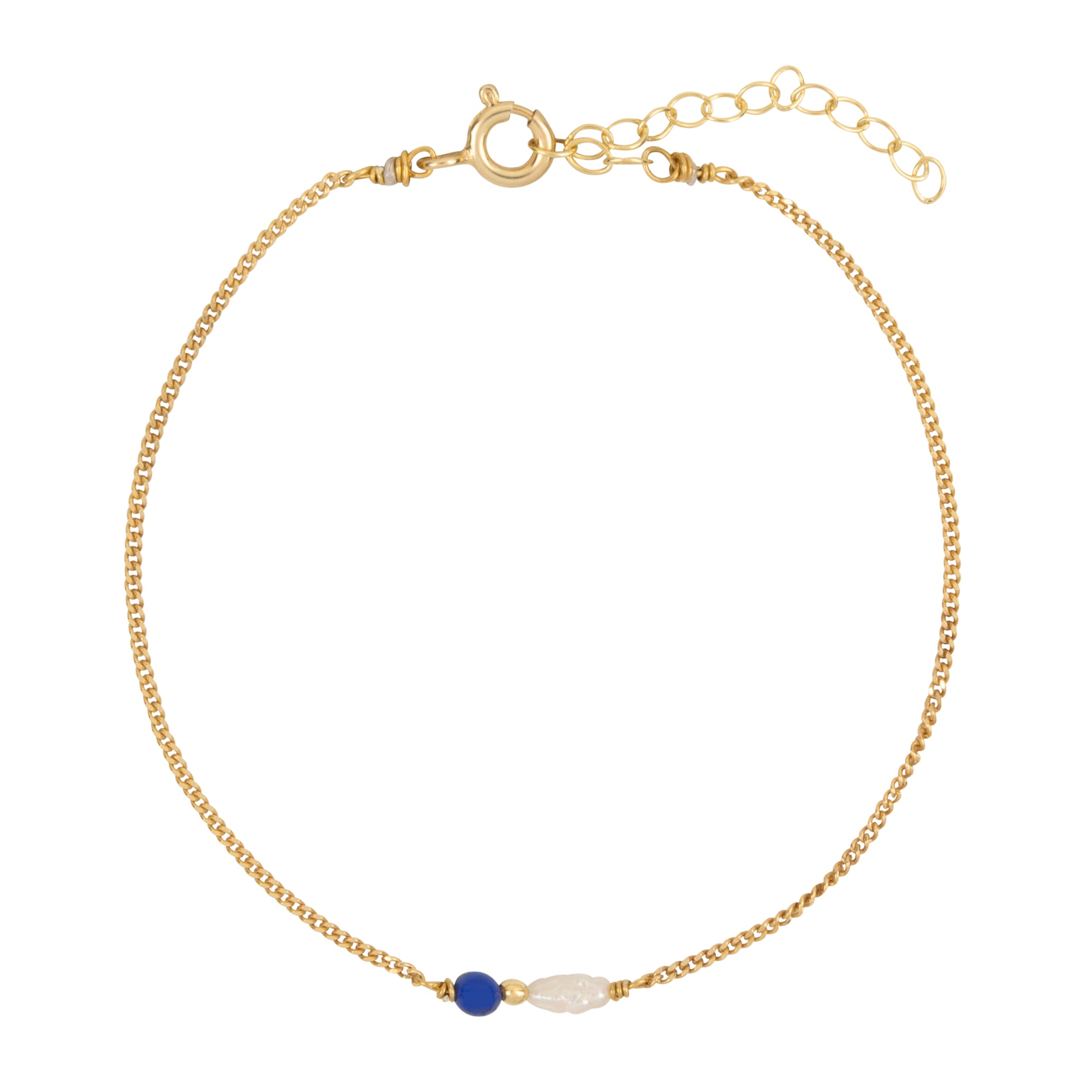 Elemental armband - Lapis Lazuli  |  Verguld en zilver