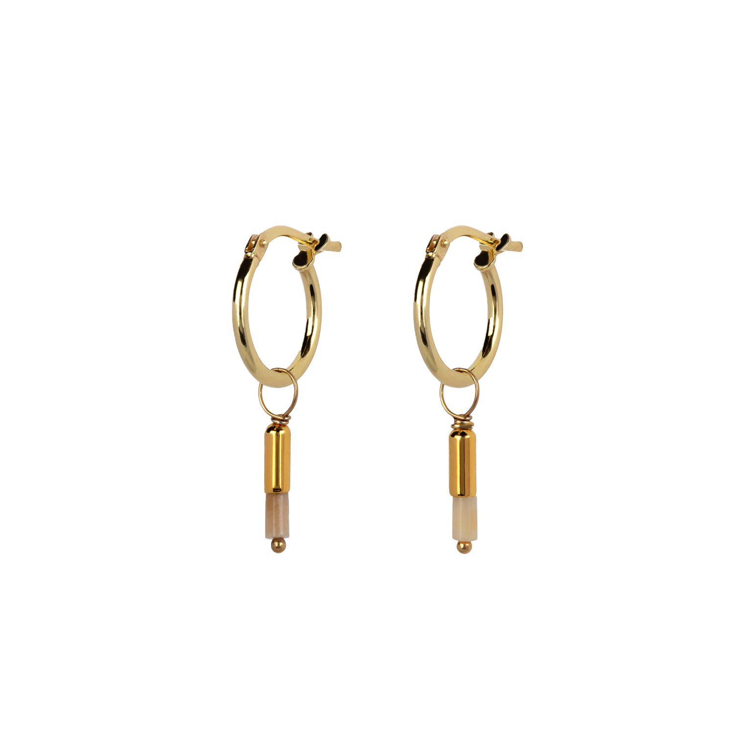 Oorbellen Noa - beige Jaspis