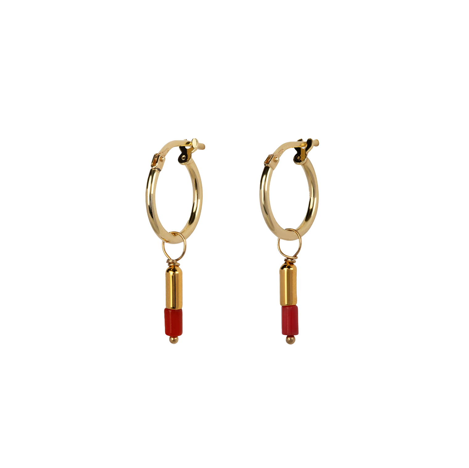 Oorbellen Noa - Bamboekoraal