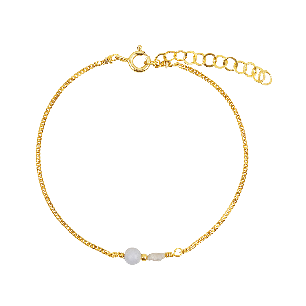 Elemental armband - Chalcedoon  |  Verguld en zilver