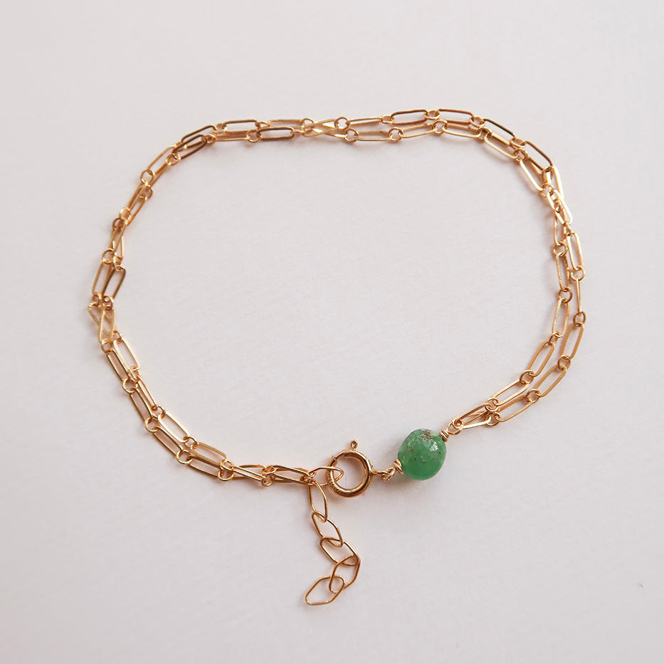Jubileum armband Smaragd - gold filled
