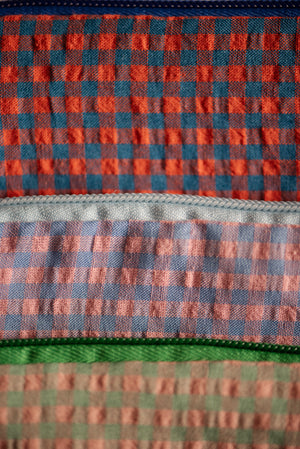 Toilettasje ruitjes donkerblauw