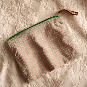 Toilettasje ruitjes groen