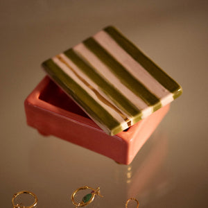 Keramieken bewaardoosje - Coral