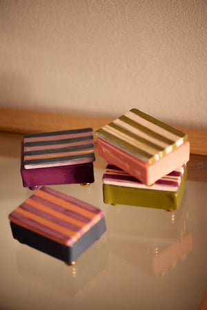 Keramieken bewaardoosje - Navy