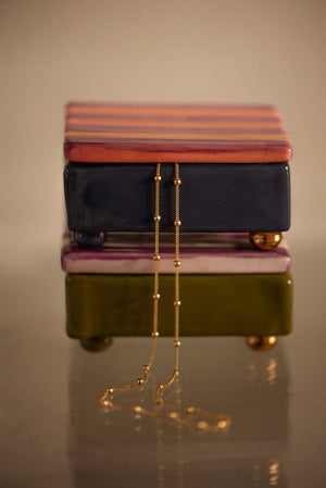 Keramieken bewaardoosje - Navy