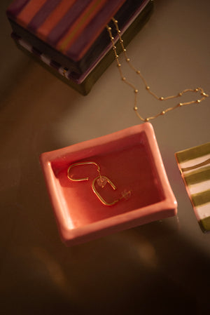 Keramieken bewaardoosje - Coral