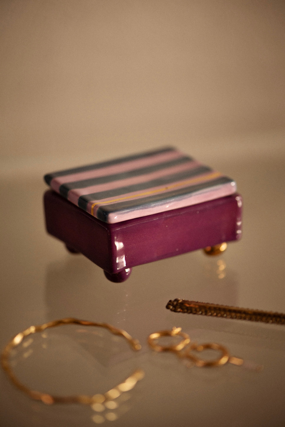 Keramieken bewaardoosje - Blueberry