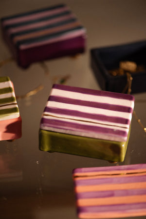 Keramieken bewaardoosje - Navy