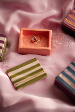 Keramieken bewaardoosje - Coral