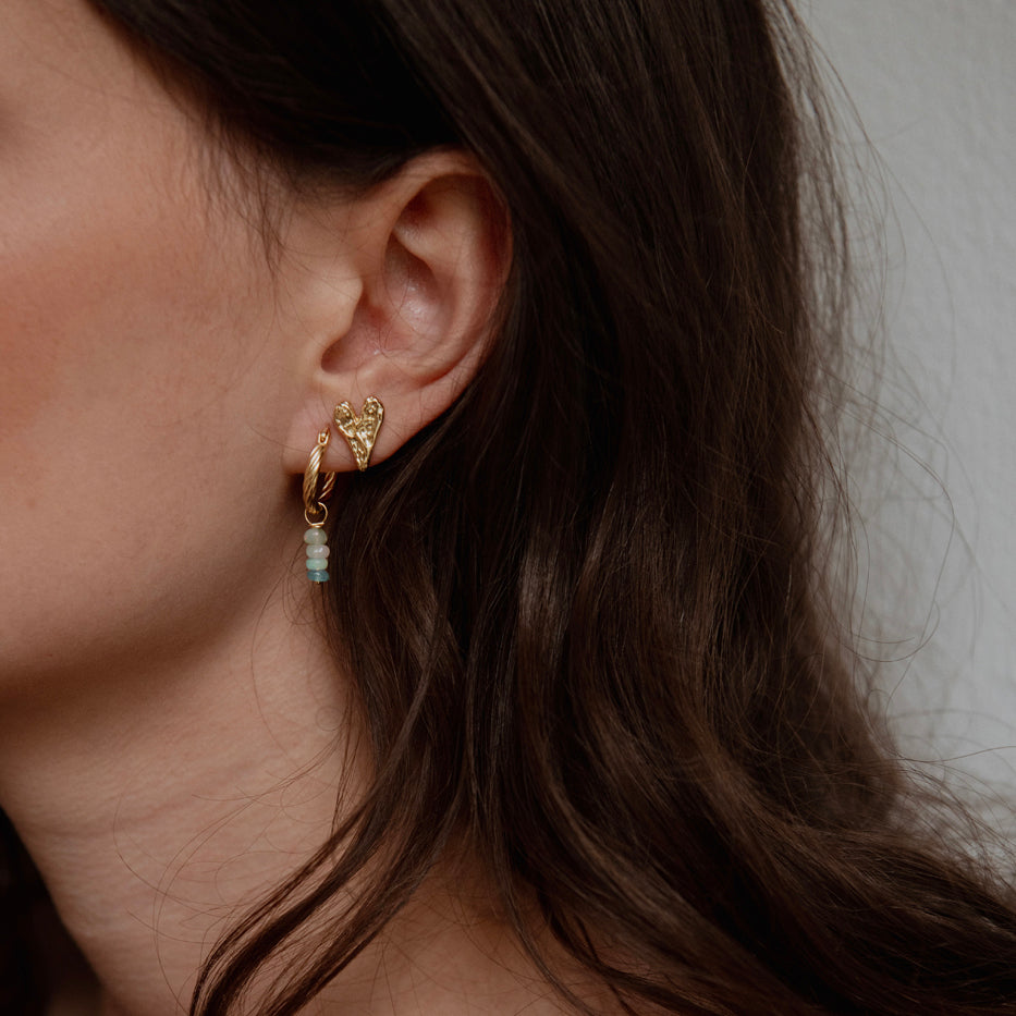 Set oorbellen  |  I Choose Love & Opal - zilver