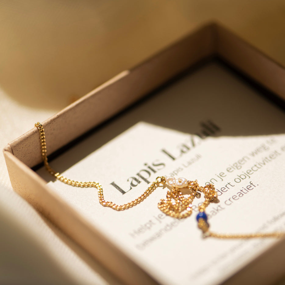 Elemental shortie - Lapis Lazuli  |  Verguld en zilver