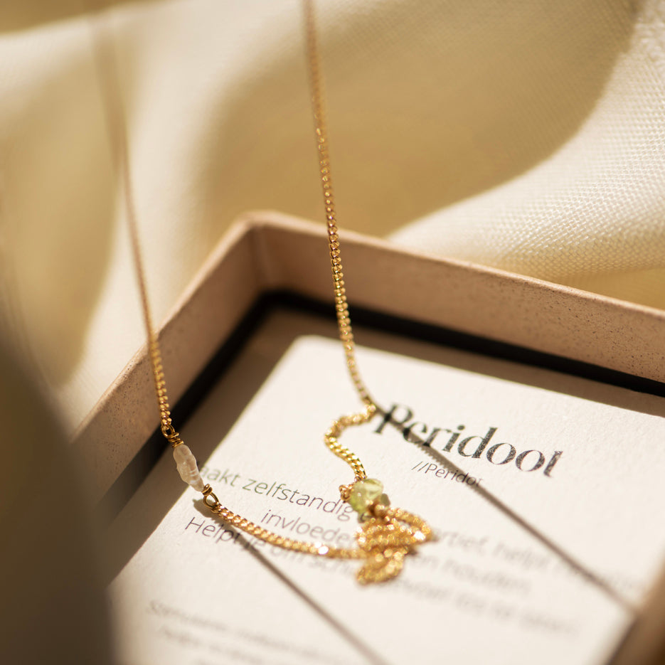 Elemental shortie - Peridoot  |  Verguld en zilver