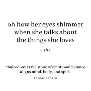 Armband She Is A Poem - Chalcedoon