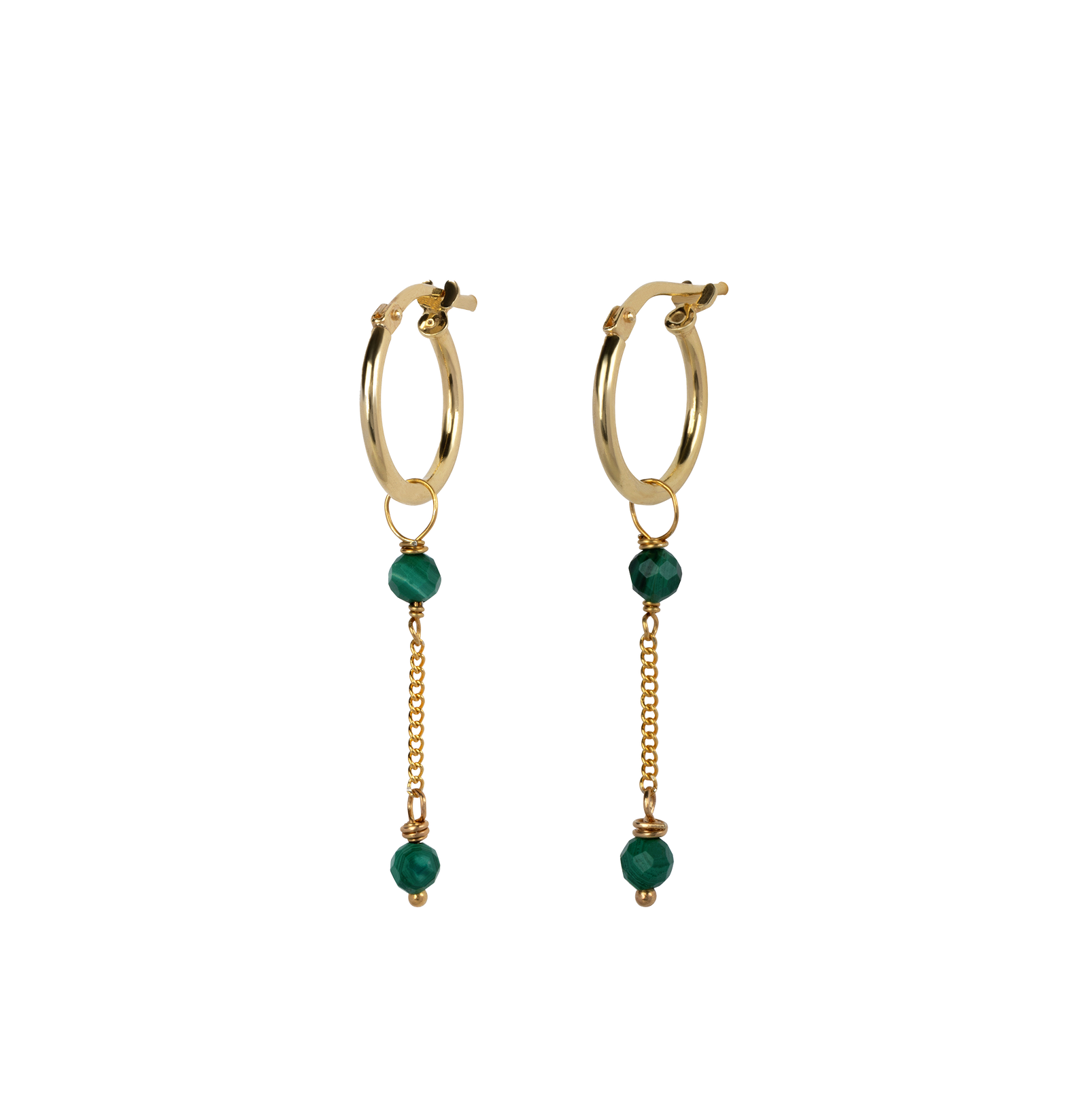 Oorbellen Elise - Malachiet, Phophosiderite & Lapis Lazuli