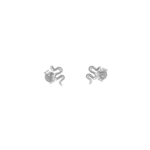 Oorstekers Snake - zilver